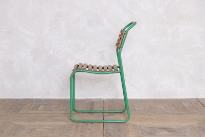 green-vintage-stacking-chairs-side-view